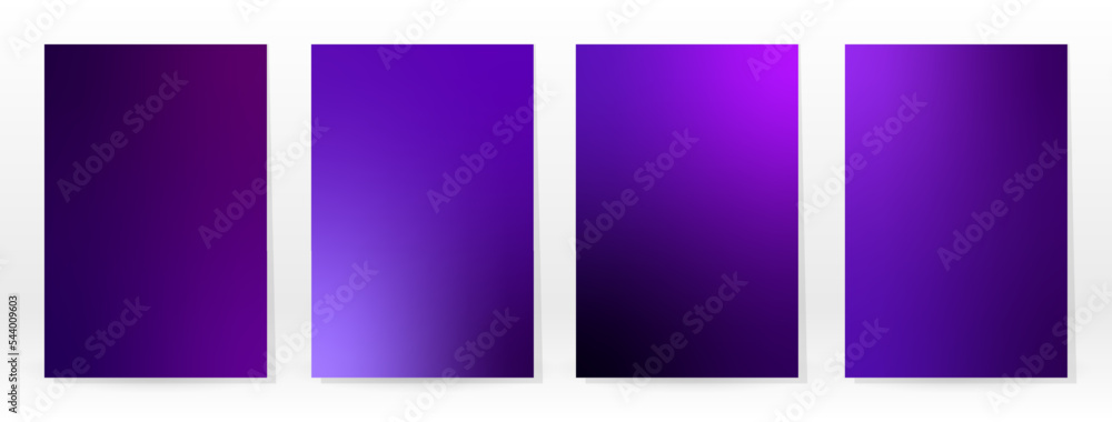 Fototapeta premium Minimal Poster. Pastel Soft. Violet Gradient Set.