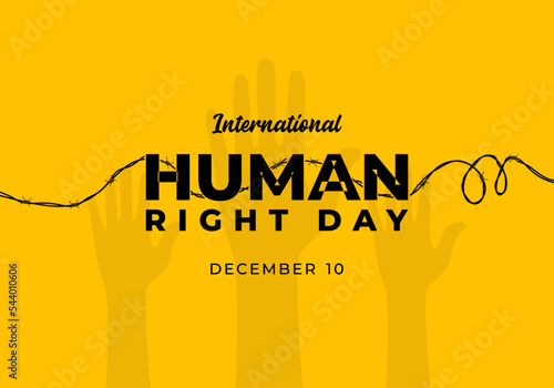 International human right day background celebrated on december 10. photo