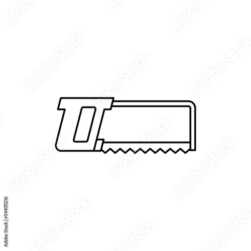hacksaw blade icon in line style icon, isolated on white background