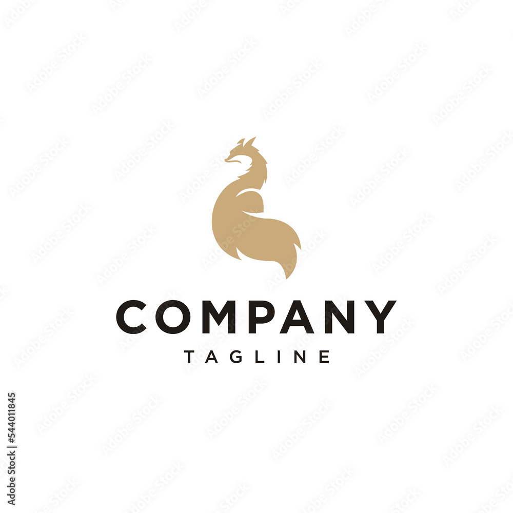 Fox elegant logo vector icon template Fox elegant logo vector icon template