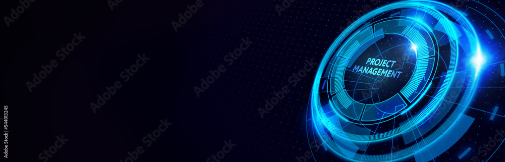 Project management concept. Business, Technology, Internet and network concept. 3d illustration Project management concept. Business, Technology, Internet and network concept. 3d illustration