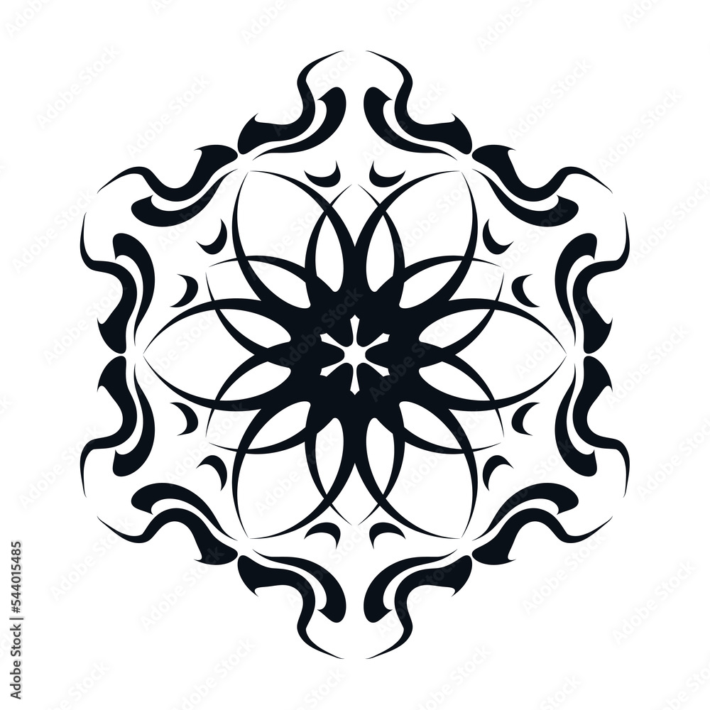 Vector doodle mandala. Rouns pattern with ornament. Vector doodle mandala. Rouns pattern with ornament.