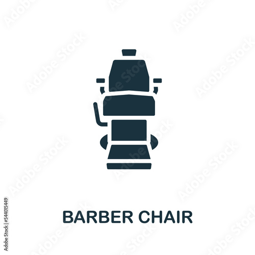 Barber Chair icon. Monochrome simple Barber Shop icon for templates, web design and infographics