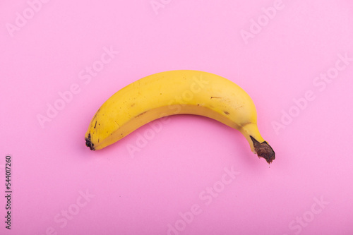 Banana fruit on pink background
