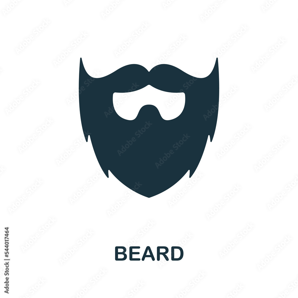 Beard icon. Monochrome simple Barber Shop icon for templates, web design and infographics Beard icon. Monochrome simple Barber Shop icon for templates, web design and infographics