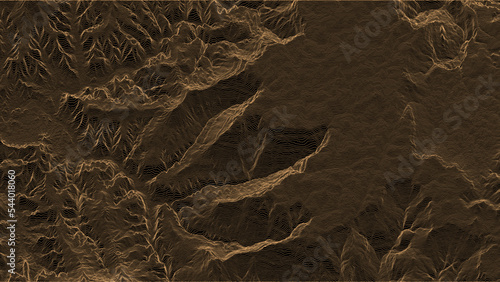 Mountain landscape. Wirefra...