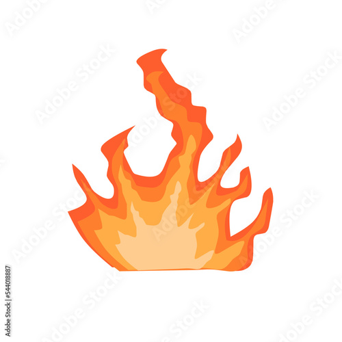 Flat fire flame illustration