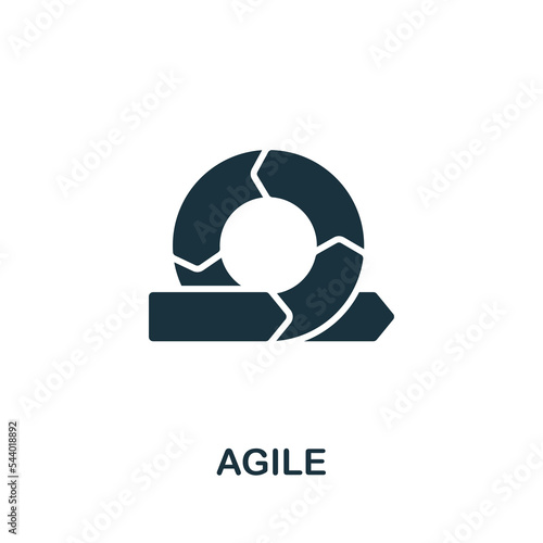 Agile icon. Monochrome simple Business Intelligence icon for templates, web design and infographics