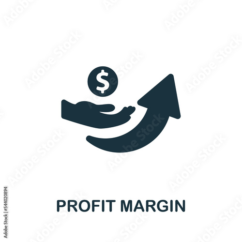 Profit Margin icon. Monochrome simple Company Structure icon for templates, web design and infographics