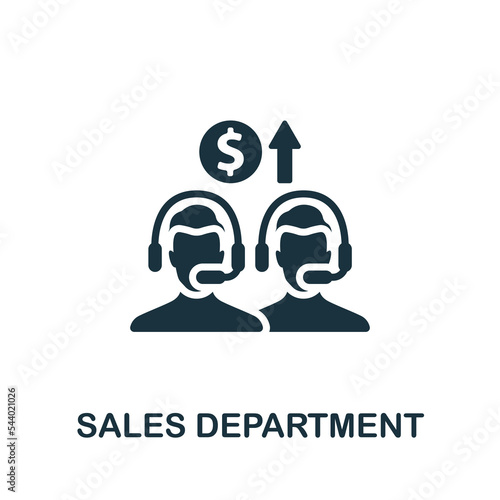Sales Department icon. Monochrome simple Company Structure icon for templates, web design and infographics