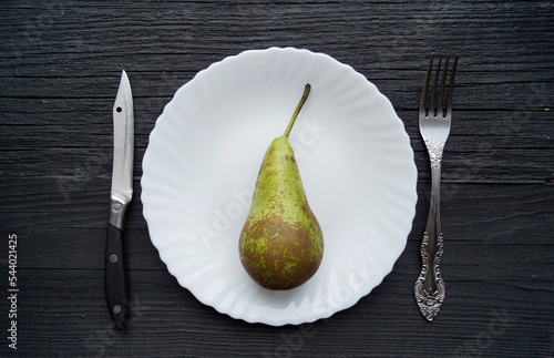 pear on a plate