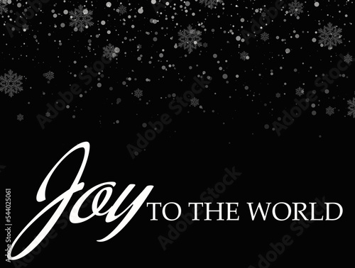 Happy Holidays! Black and white illustration with holiday decoration