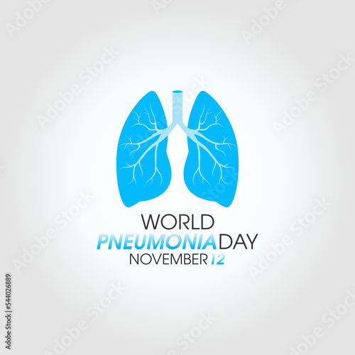 vector graphic of world pneumonia day good for world pneumonia day celebration. flat design. flyer design.flat illustration.