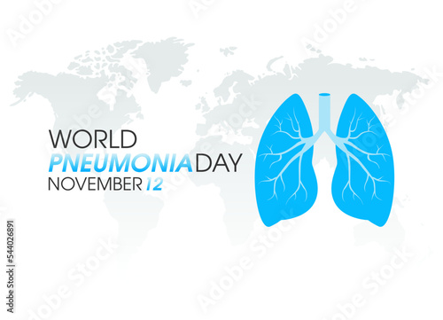 vector graphic of world pneumonia day good for world pneumonia day celebration. flat design. flyer design.flat illustration.