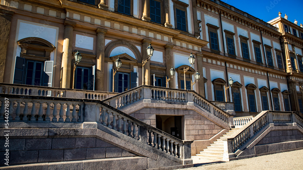 Facade of Royal Palace in Monza, Italy