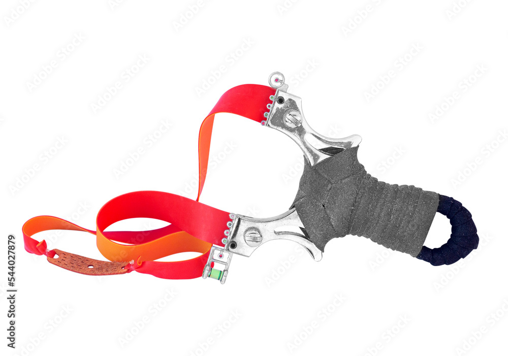 sports slingshot, hunting slingshot isolate, protection from dogs and