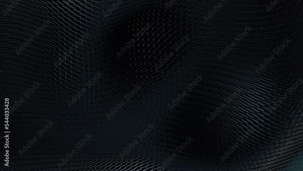 Hypnotic Technological Abstract Concept: Digital Forest of Silver Metal Stem Lines forming a wavy surface. Stylish Geometric Structure, Futuristic Visualization, Advanced Technology. 3D Graphics Loop Hypnotic Technological Abstract Concept: Digital Forest of Silver Metal Stem Lines forming a wavy surface. Stylish Geometric Structure, Futuristic Visualization, Advanced Technology. 3D Graphics Loop