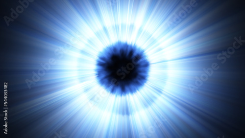 Burning Blue Holy Light Burst Overlay Background