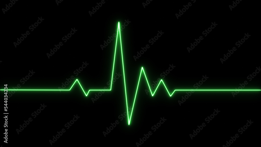 shiny simple green ecg heartbeat pulse light overlay background