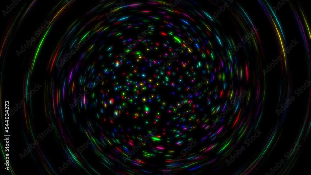 Swirling colorful glitter light overlay background Swirling colorful glitter light overlay background