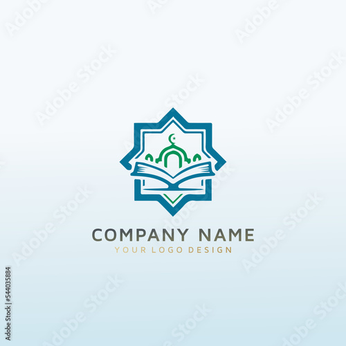 Modern Islamic school vector logo