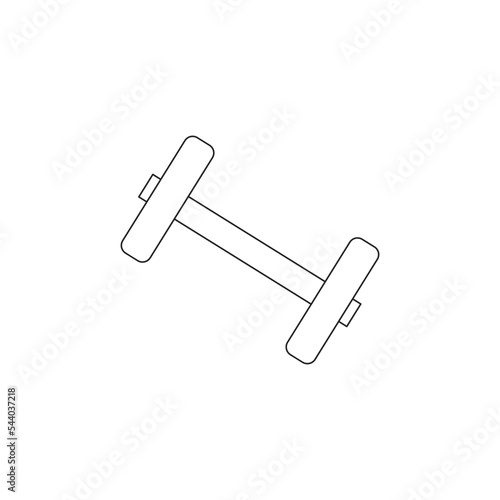 Dumble vector isolated on white background - gym icon	