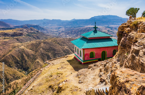 The Abuna Aragawi Church at Debre Damo Monastery, Ethiopia photo