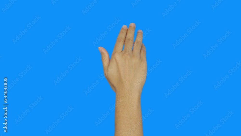 men's fingers click touch on the blue screen in the background men's fingers click touch on the blue screen in the background