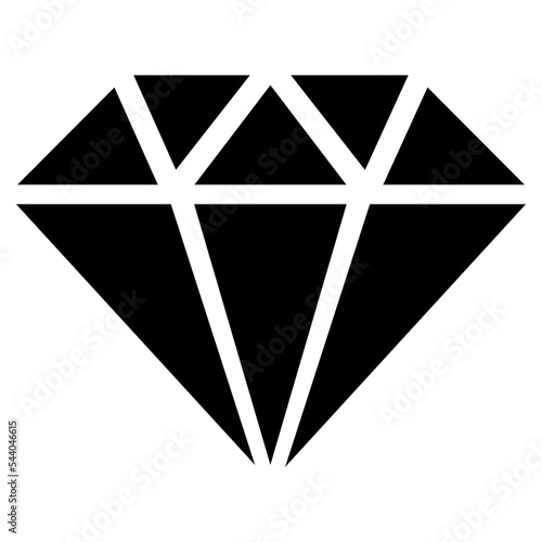 Símbolo riqueza. Icono con silueta de diamante