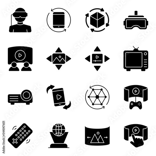 Pack of VR Solid Icons 