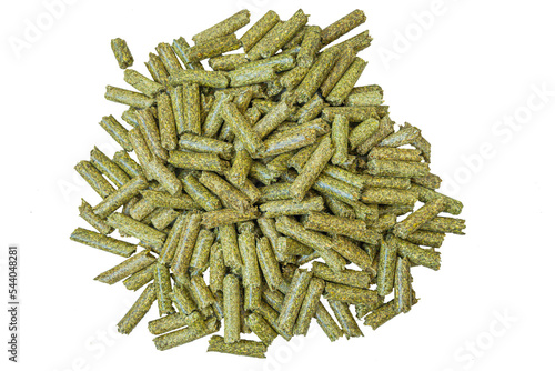 Alfalfa herb on a white background, isolate, close-up