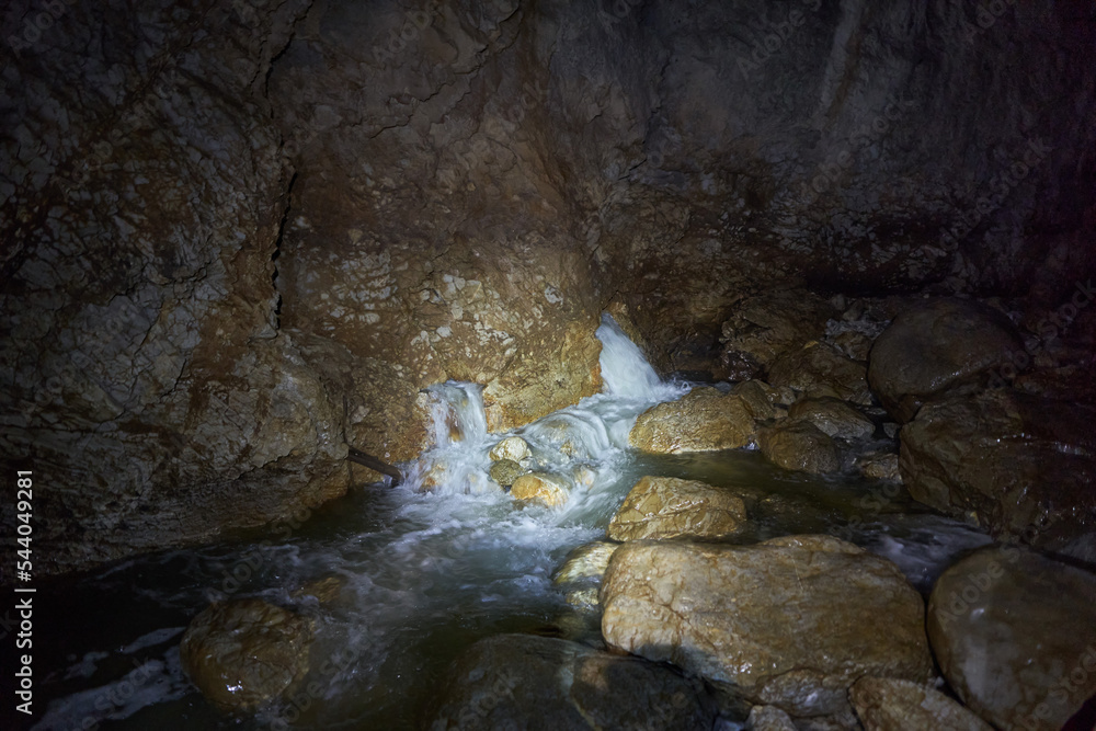 Fototapeta premium Underground river in a cave