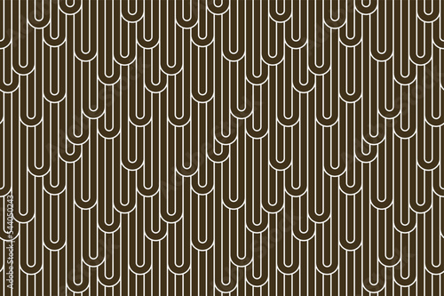 Linear seamless background with twisted lines, vector abstract geometric pattern, stripy weaving, optical maze, web network. © Sylverarts