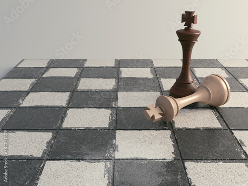 Canvas Print Chess Kings And Board