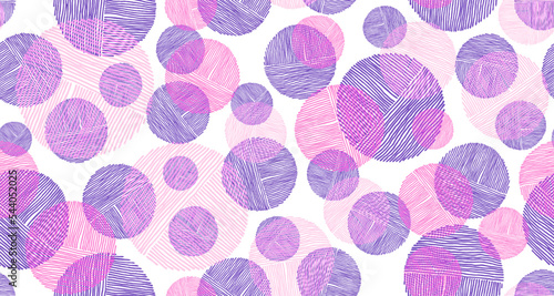 Scribble circle shapes of lines seamless pattern graphic design