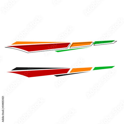 yacht wrapping sticker vector.