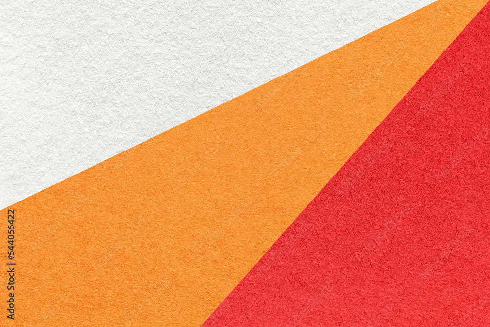 Texture of old craft white, red and orange color paper background, macro. Structure of vintage abstract cardboard Texture of old craft white, red and orange color paper background, macro. Structure of vintage abstract cardboard