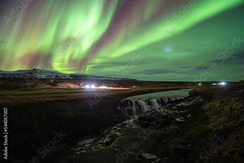 koluglju bridge northern lights Aurora borealis Arctic Iceland 2
