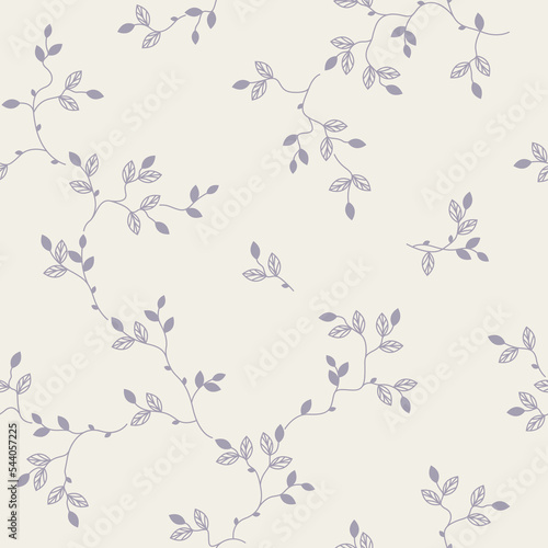 seamless pattern of branches and leaves