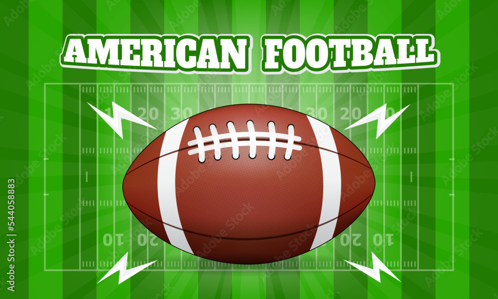 Fototapeta premium American football illustration on sunburst background design