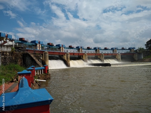 Aruvikkara dam shutter, small dam in Thiruvananthapuram, Kerala photo