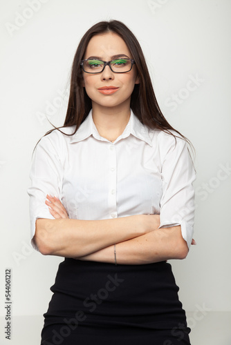 portrait of attractive young adult beauty brunette