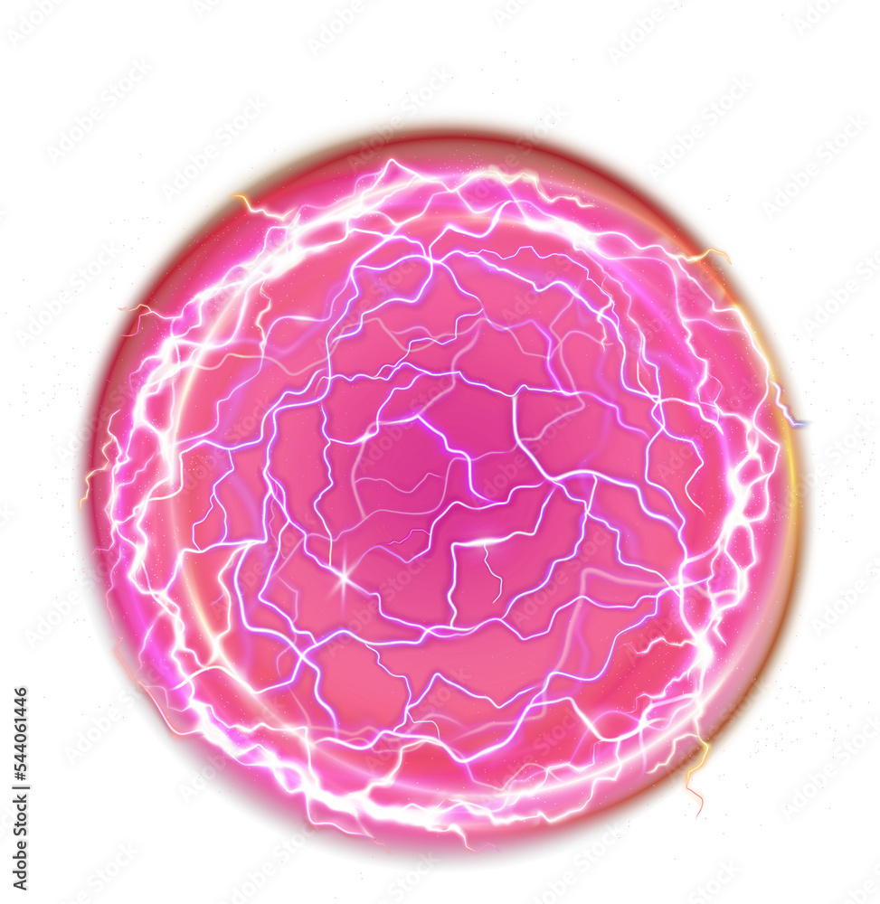 Fototapeta premium Red lightning ball