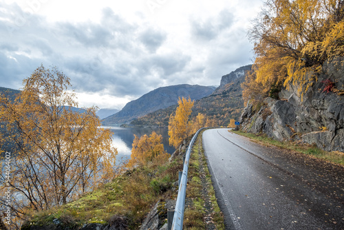 Autumn walks in the streets of Sogndal, Norway