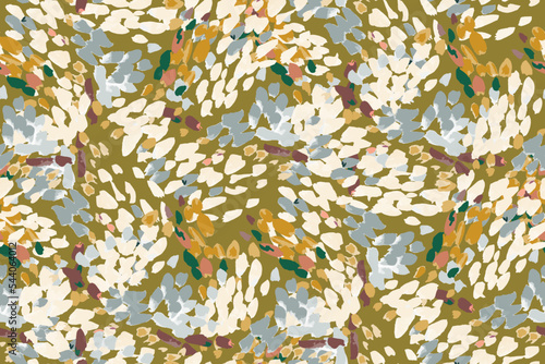 Abstract spotted seamless pattern painted with paint