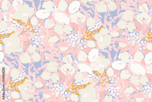 gentle bright tiny flowers pattern For summer print dress