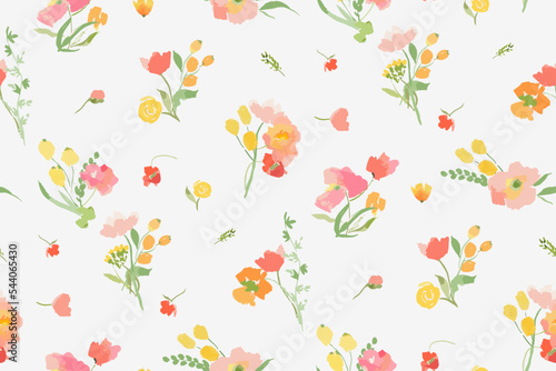 gentle bright tiny flowers pattern For summer print dress