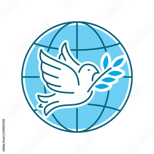 NGO (non governmental organization) color line icon.