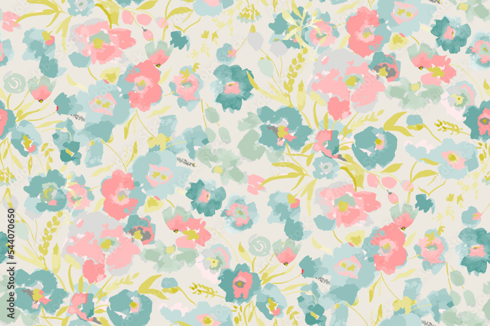 gentle bright tiny flowers pattern For summer print dress