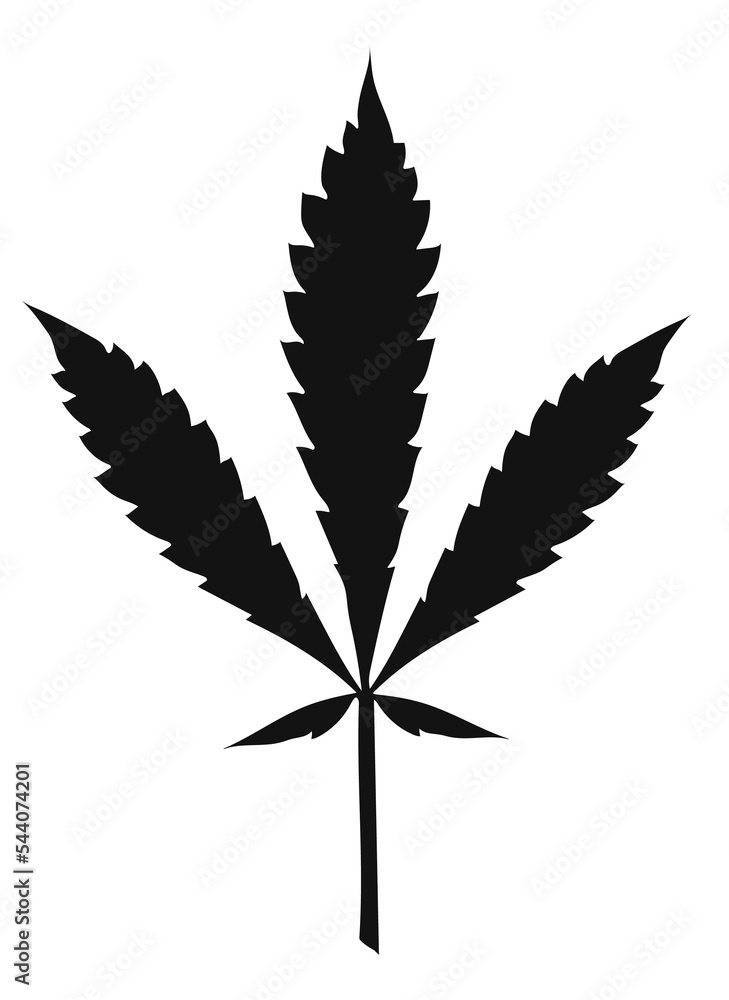 Naklejka premium PNG transparent black silhouette cannabis leaf ruderalis